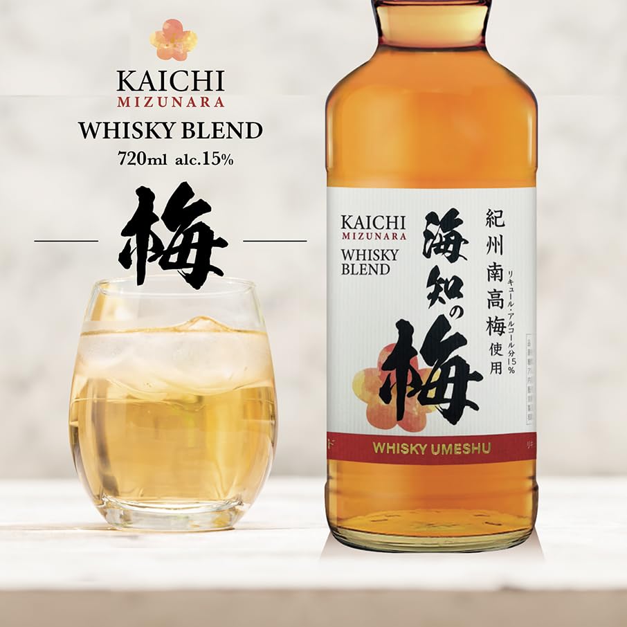 Amazon.co.jp: 海知の梅 ウイスキーブレンド梅酒 720ml ミズナラ樽追熟